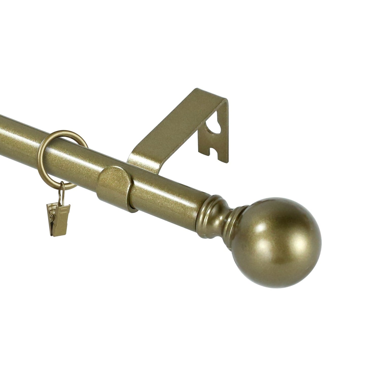 Mordern Round Ball Adjustable Curtain Rod with Curtain Rings