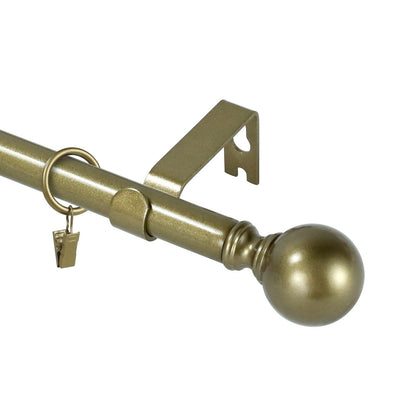 Mordern Round Ball Adjustable Curtain Rod with Curtain Rings