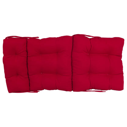 Multi-Section Tufted Twill Seat/Back Chair Cushion (Multiple Sizes)