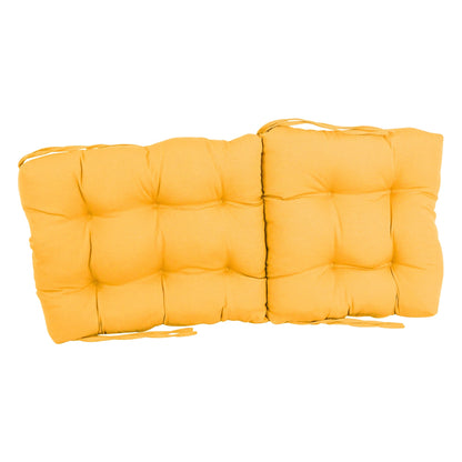 Multi-Section Tufted Twill Seat/Back Chair Cushion (Multiple Sizes)