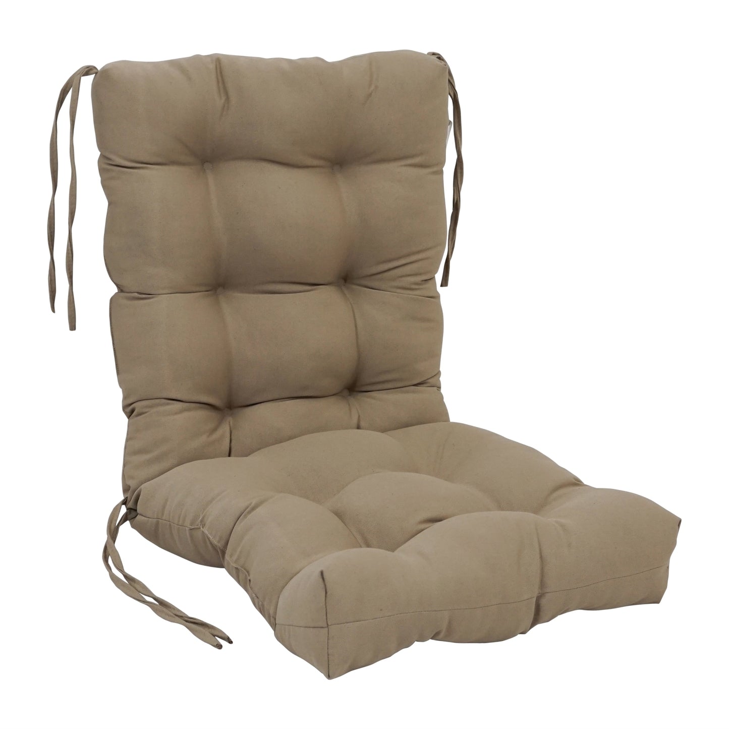 Multi-Section Tufted Twill Seat/Back Chair Cushion (Multiple Sizes)