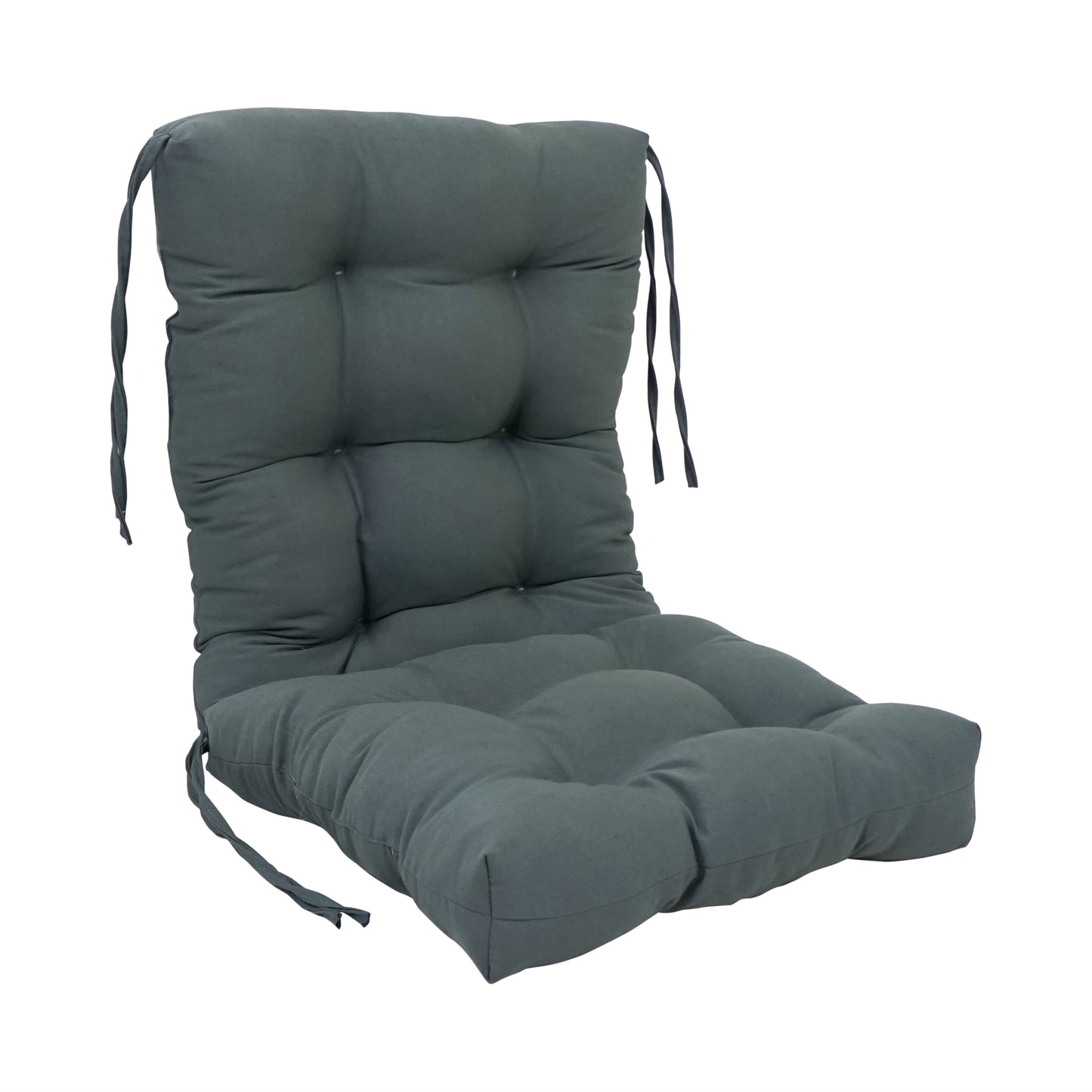 Multi-Section Tufted Twill Seat/Back Chair Cushion (Multiple Sizes)