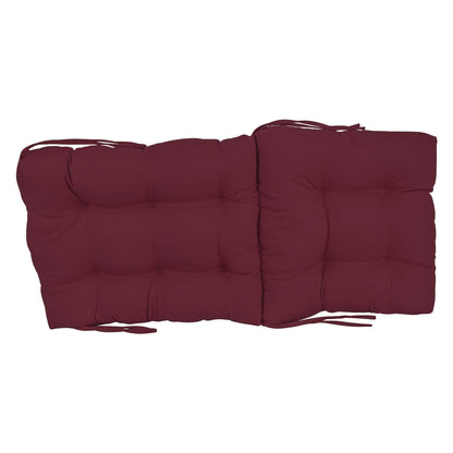 Multi-Section Tufted Twill Seat/Back Chair Cushion (Multiple Sizes)