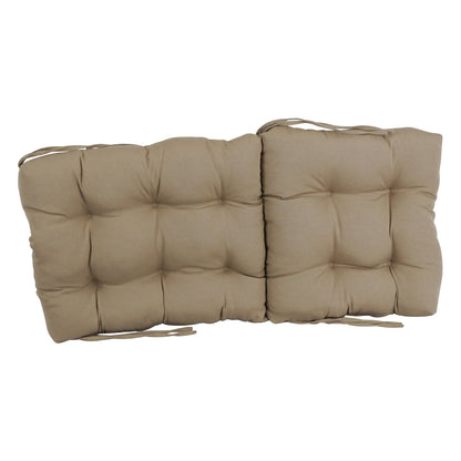 Multi-Section Tufted Twill Seat/Back Chair Cushion (Multiple Sizes)