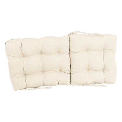 Multi-Section Tufted Twill Seat/Back Chair Cushion (Multiple Sizes)