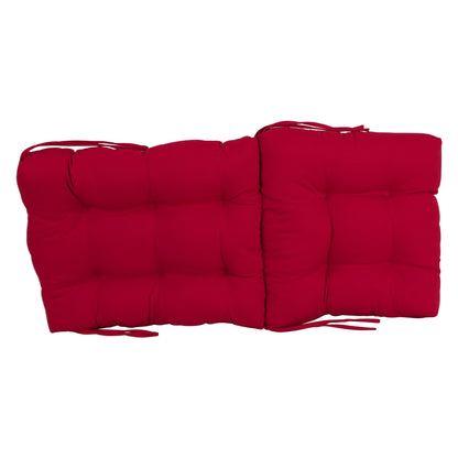 Multi-Section Tufted Twill Seat/Back Chair Cushion (Multiple Sizes)