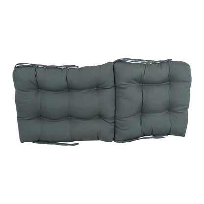 Multi-Section Tufted Twill Seat/Back Chair Cushion (Multiple Sizes)