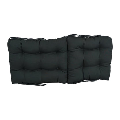 Multi-Section Tufted Twill Seat/Back Chair Cushion (Multiple Sizes)