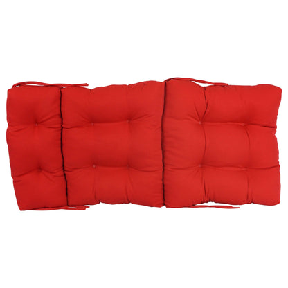 Multi-Section Tufted Twill Seat/Back Chair Cushion (Multiple Sizes)