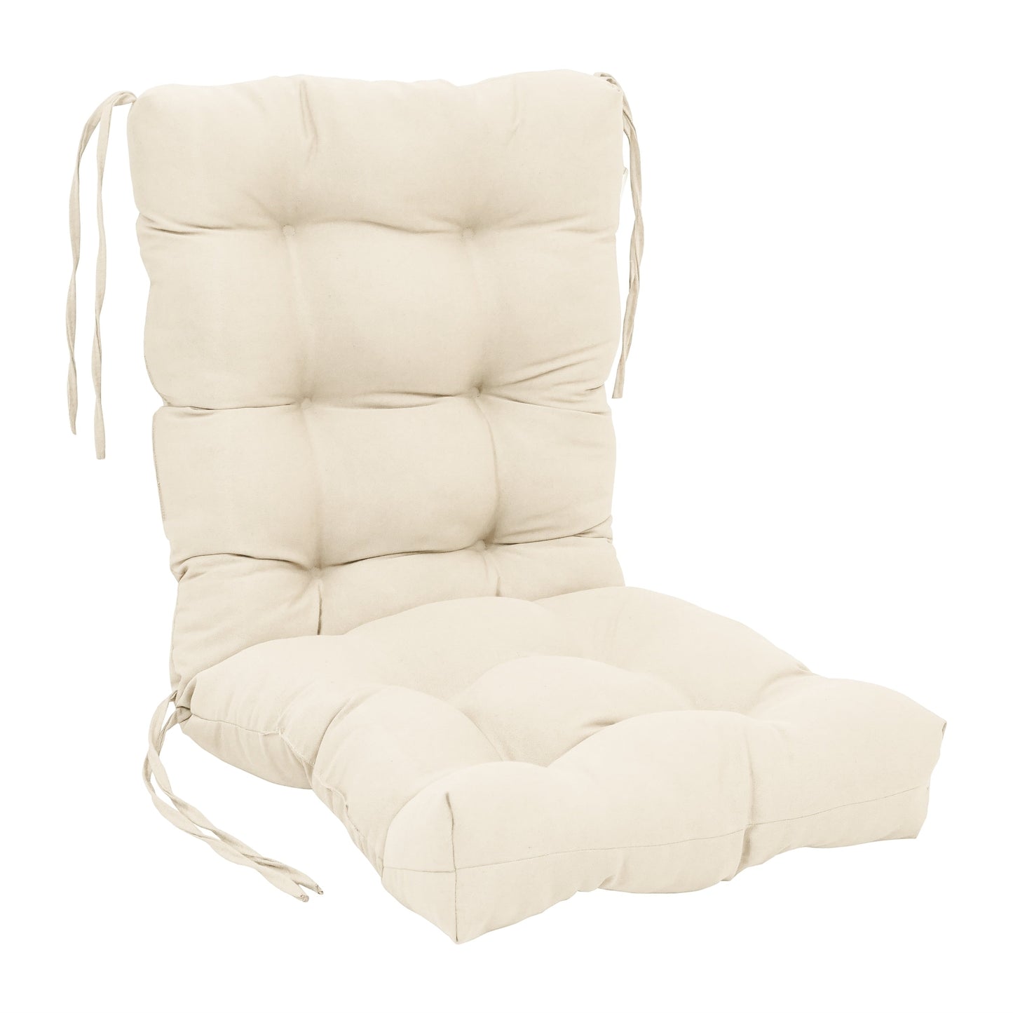 Multi-Section Tufted Twill Seat/Back Chair Cushion (Multiple Sizes)