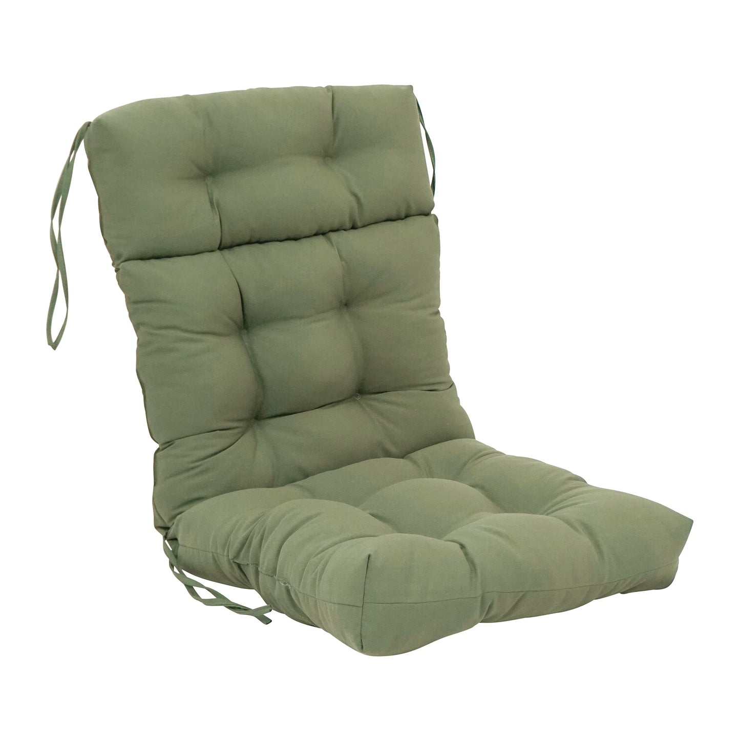 Multi-Section Tufted Twill Seat/Back Chair Cushion (Multiple Sizes)