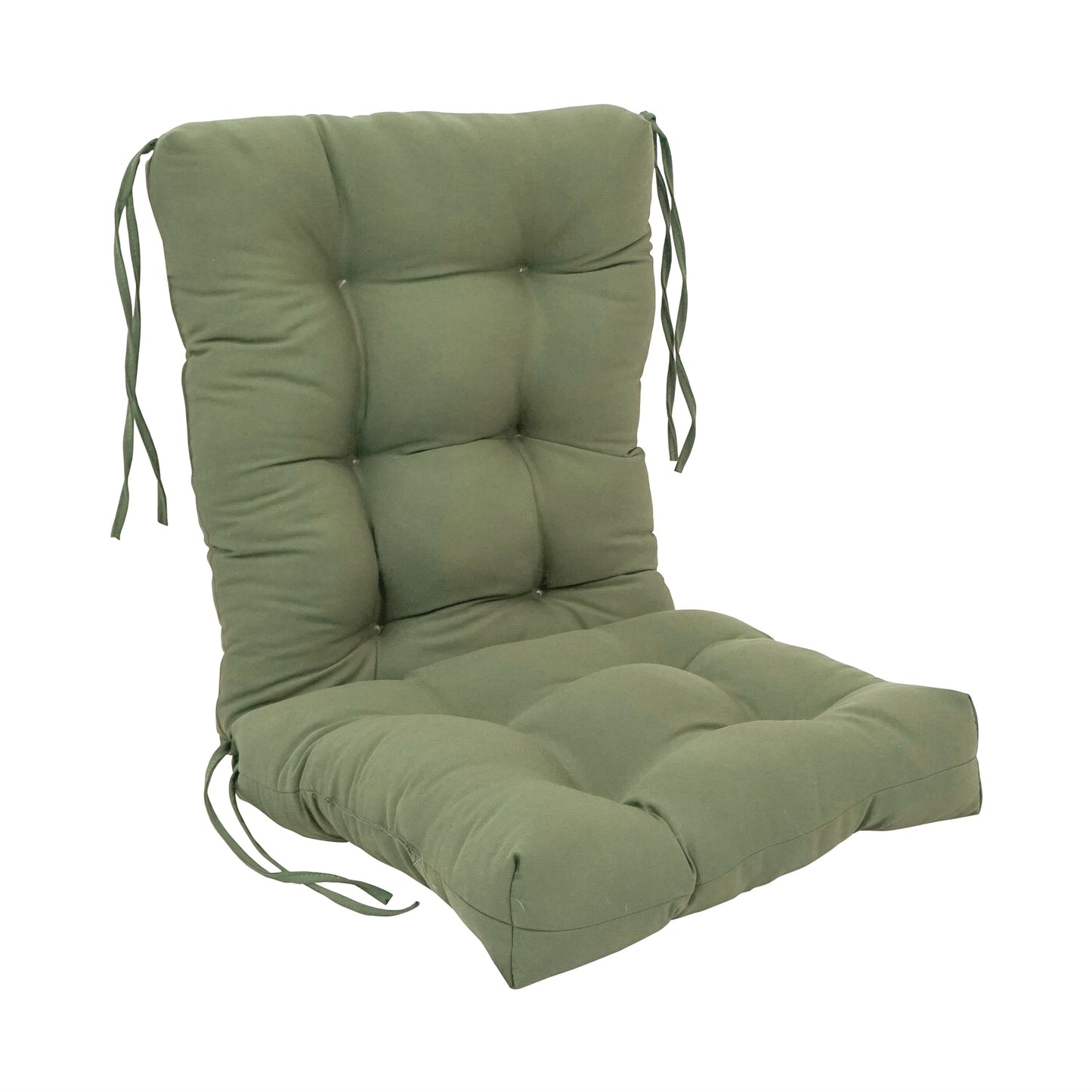 Multi-Section Tufted Twill Seat/Back Chair Cushion (Multiple Sizes)