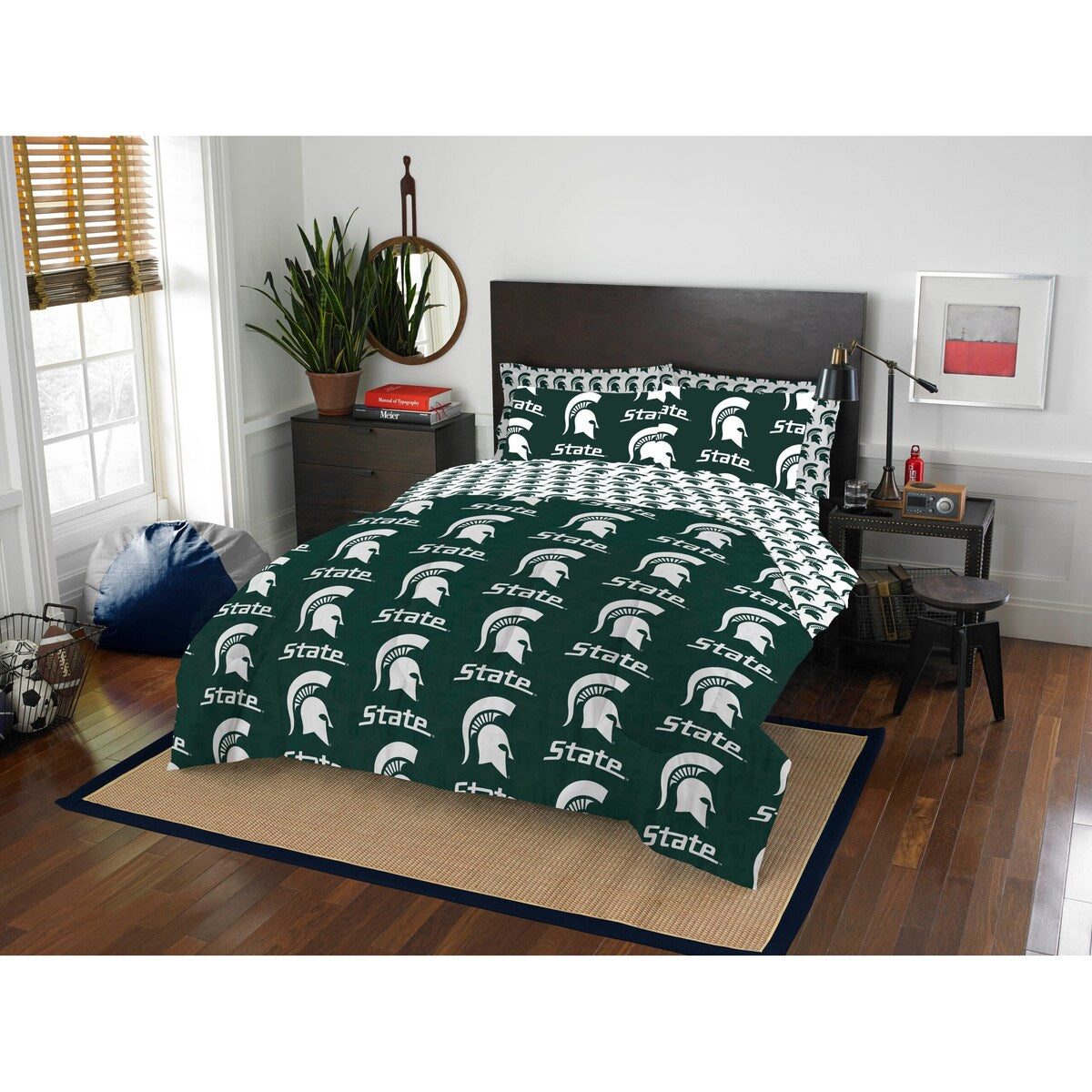 NCAA Rotary 7-piece Full Bed-in-a-Bag Set