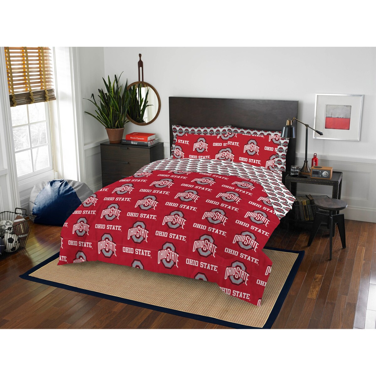NCAA Rotary 7-piece Full Bed-in-a-Bag Set