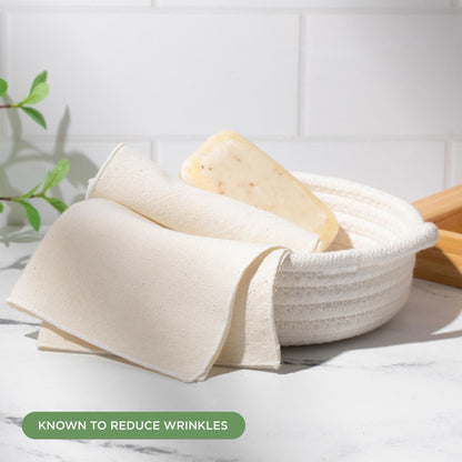 NIGHT Silk Exfoliating Washcloth 2 Piece Set