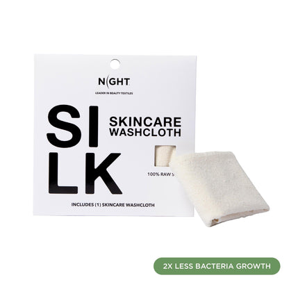 NIGHT Silk Exfoliating Washcloth 2 Piece Set