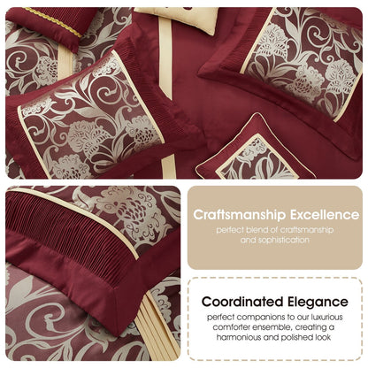 Nanshing Brie 9 Piece Floral Jacquard Comforter Set