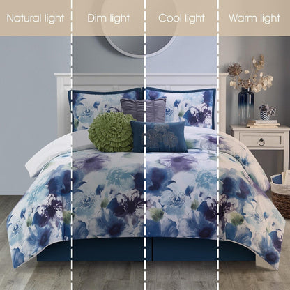 Nanshing Leela 7 Piece Floral Comforter Set