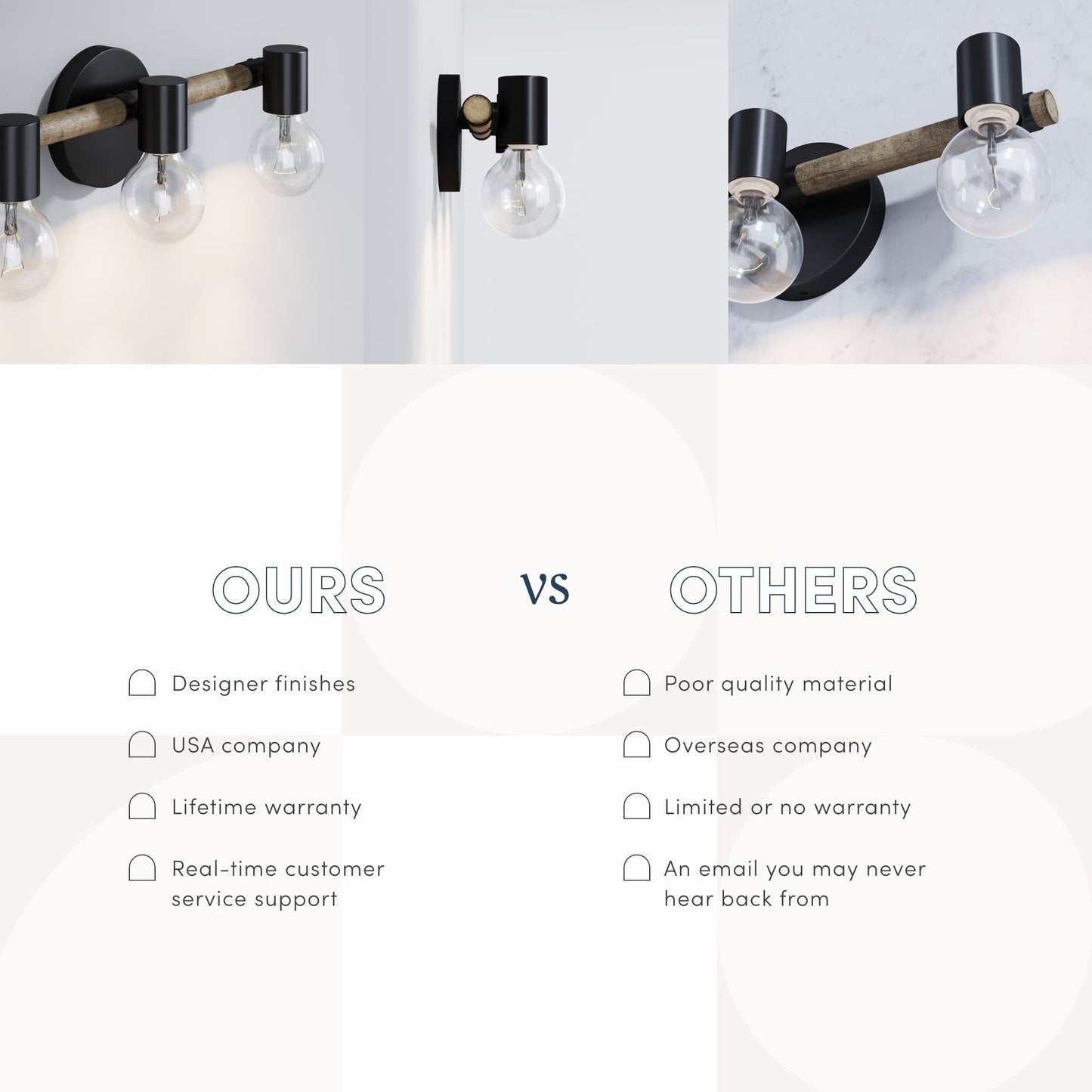 Nathan James Henry 3-Lights Farmhouse Bathroom Vanity Light in Brushed Wood and Black Metal for Bathroom and Vanity