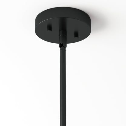 Nathan James Vincent Glass Pendant Lighting, Hanging Light Fixture with Adjustable Stem and Clear Shade