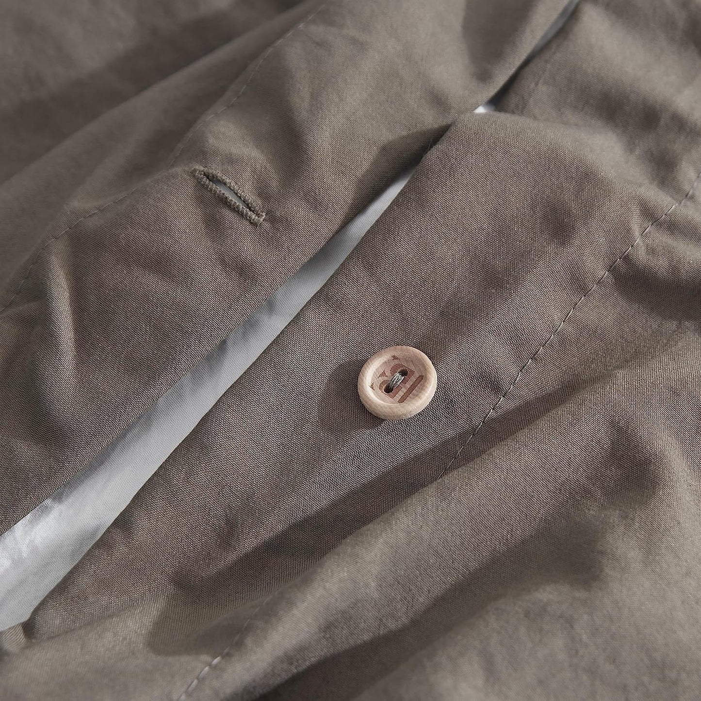 Natural Loft King Solid Duvet Cover Set