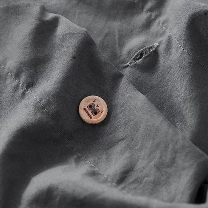 Natural Loft King Solid Duvet Cover Set