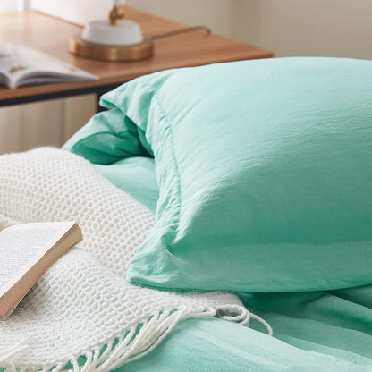 Natural Loft King Solid Duvet Cover Set