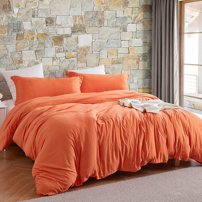 Natural Loft King Solid Duvet Cover Set