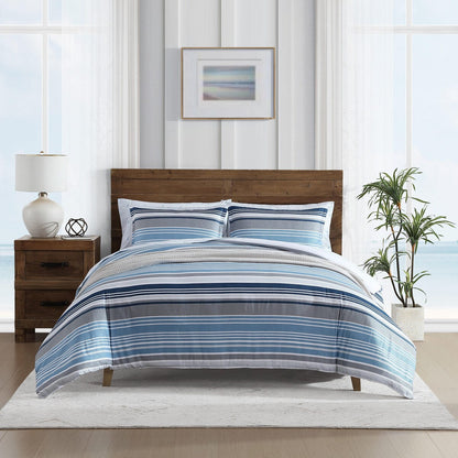 Nautica Bradlee Blue Reversible Comforter Set