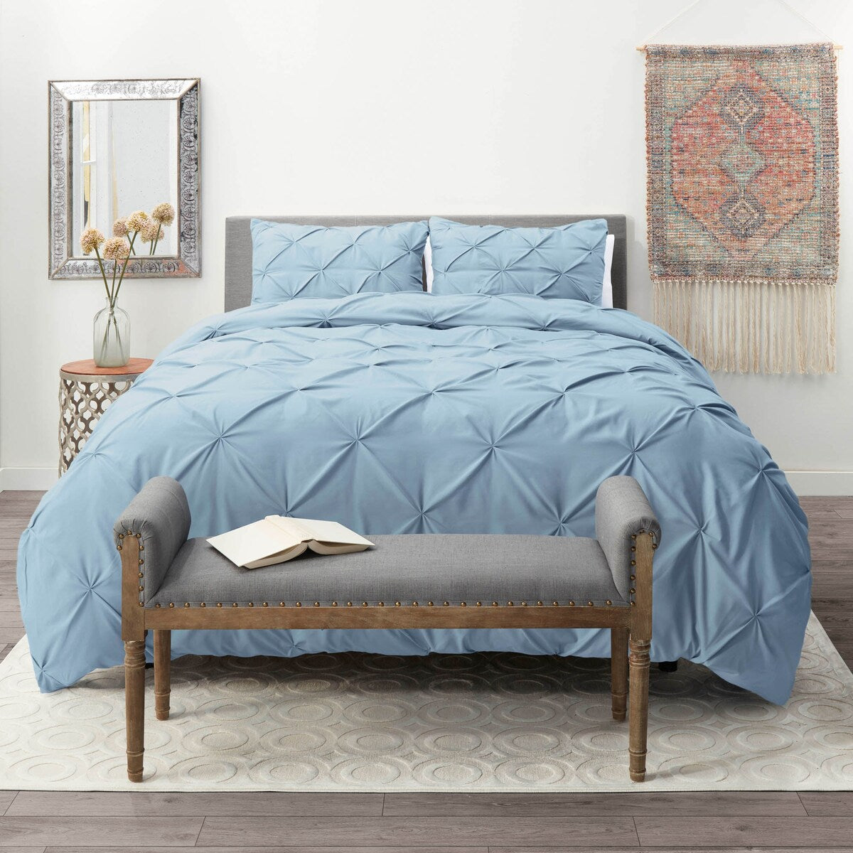 Nestl Pinch Pleat 3-piece Duvet Cover Set