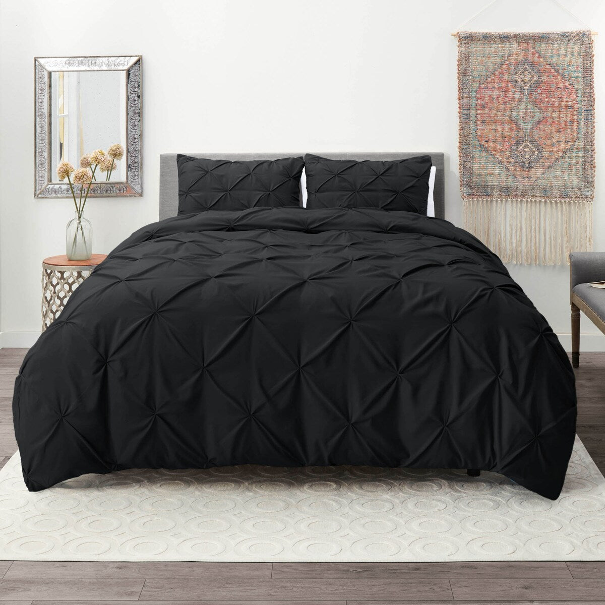 Nestl Pinch Pleat 3-piece Duvet Cover Set