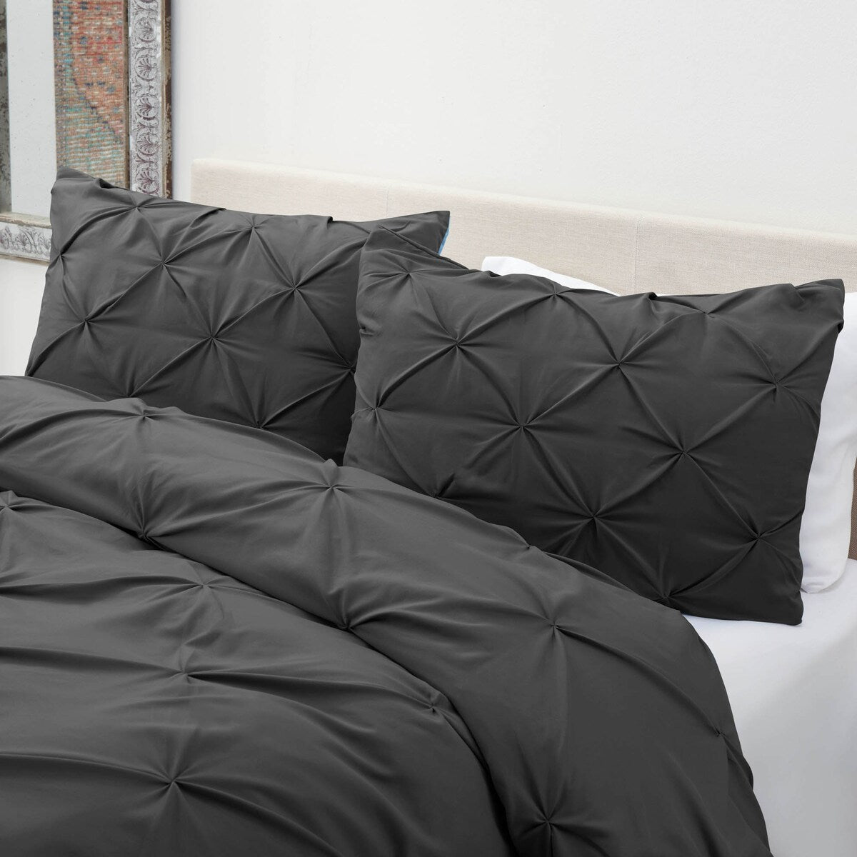 Nestl Pinch Pleat 3-piece Duvet Cover Set