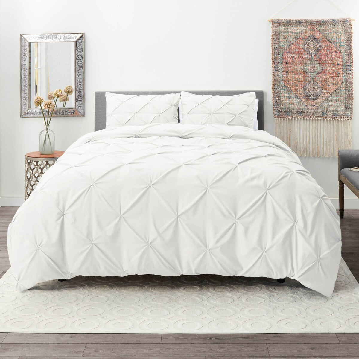 Nestl Pinch Pleat 3-piece Duvet Cover Set