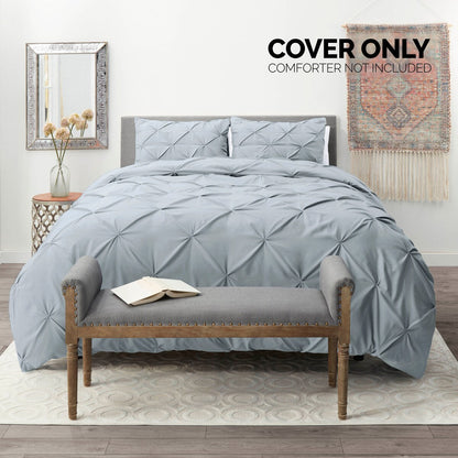 Nestl Pinch Pleat 3-piece Duvet Cover Set
