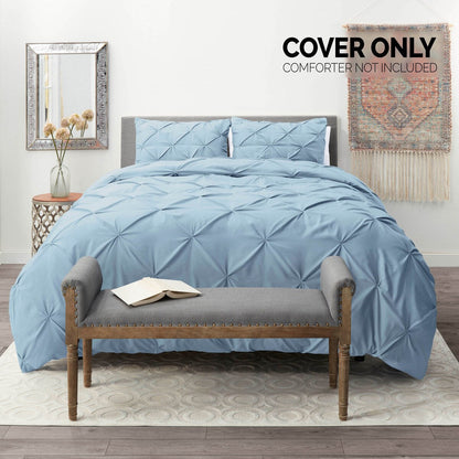 Nestl Pinch Pleat 3-piece Duvet Cover Set