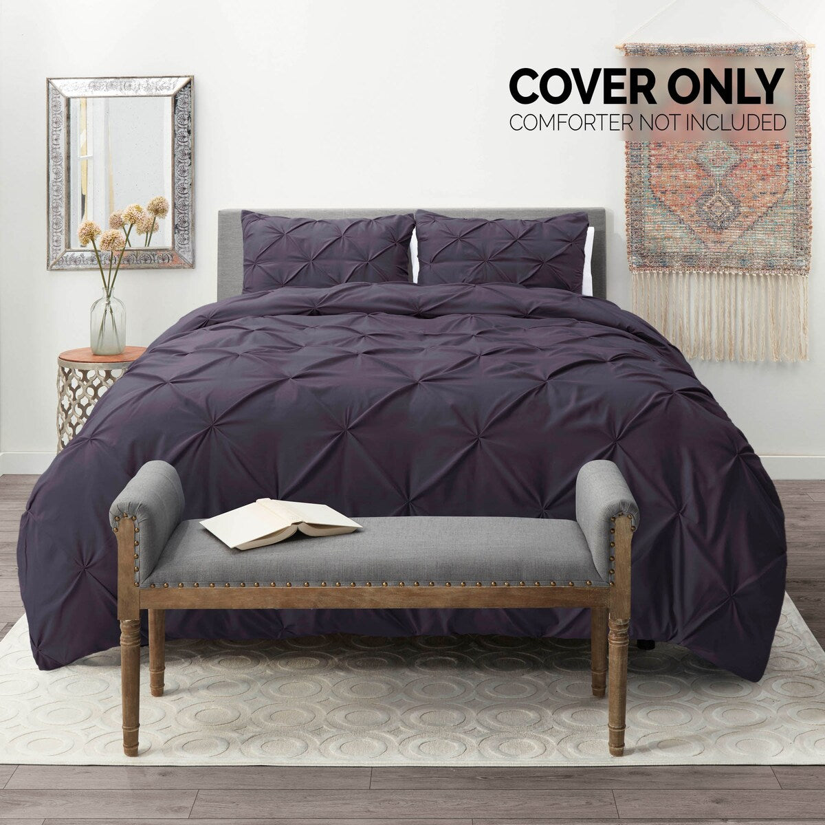 Nestl Pinch Pleat 3-piece Duvet Cover Set
