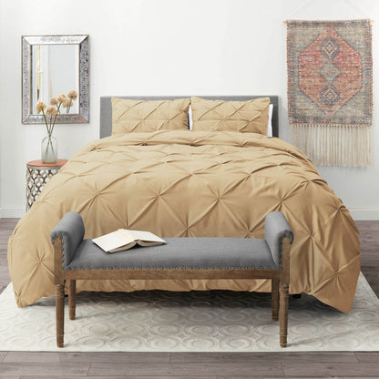Nestl Pinch Pleat 3-piece Duvet Cover Set