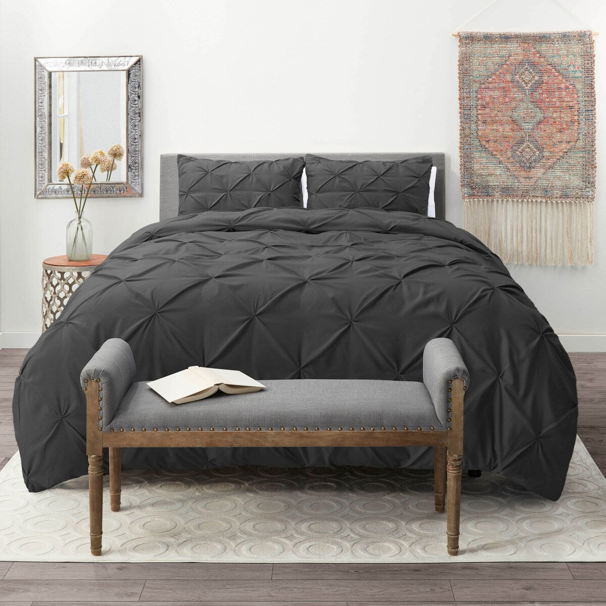 Nestl Pinch Pleat 3-piece Duvet Cover Set
