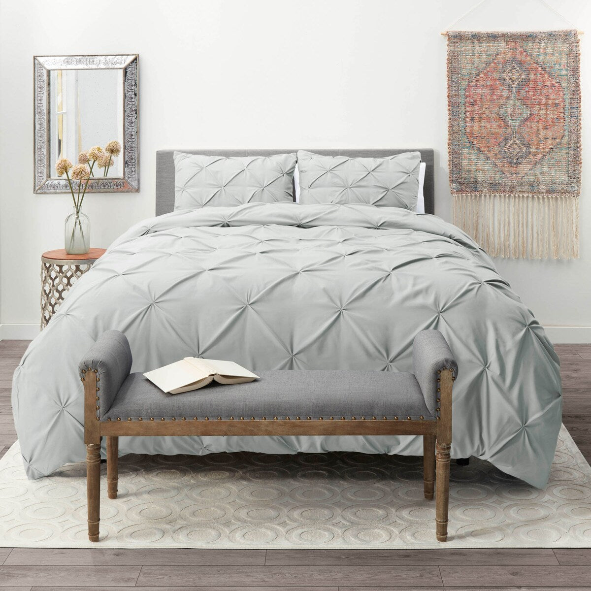 Nestl Pinch Pleat 3-piece Duvet Cover Set