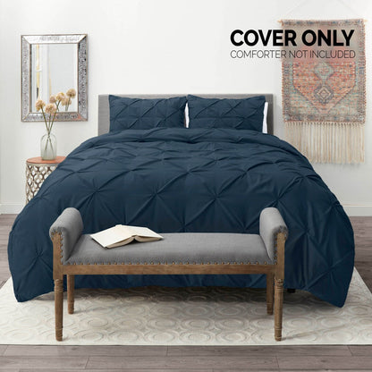 Nestl Pinch Pleat 3-piece Duvet Cover Set