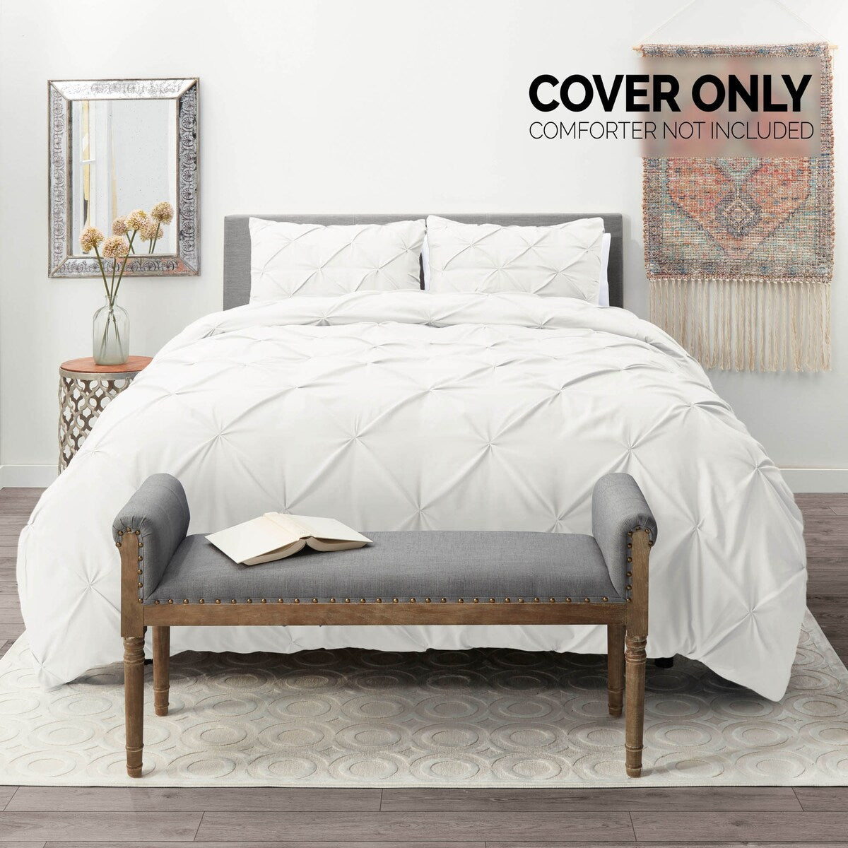 Nestl Pinch Pleat 3-piece Duvet Cover Set