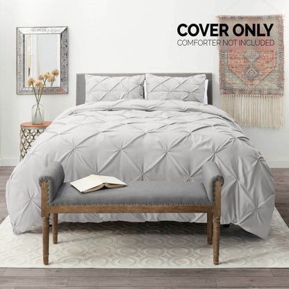 Nestl Pinch Pleat 3-piece Duvet Cover Set
