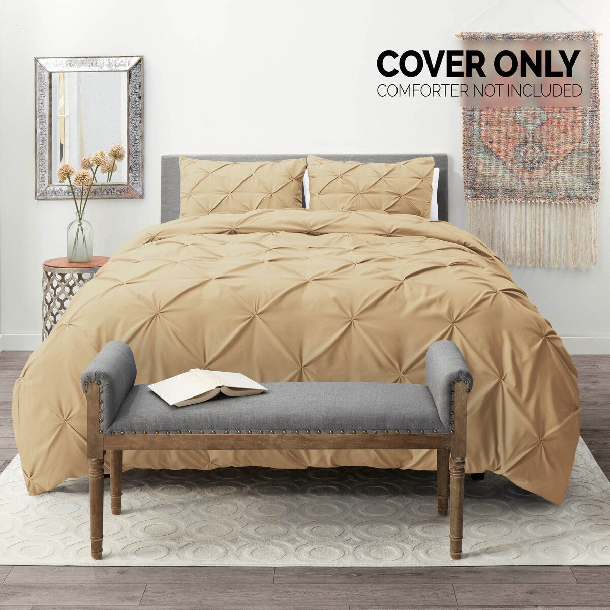 Nestl Pinch Pleat 3-piece Duvet Cover Set