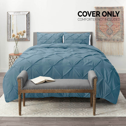 Nestl Pinch Pleat 3-piece Duvet Cover Set