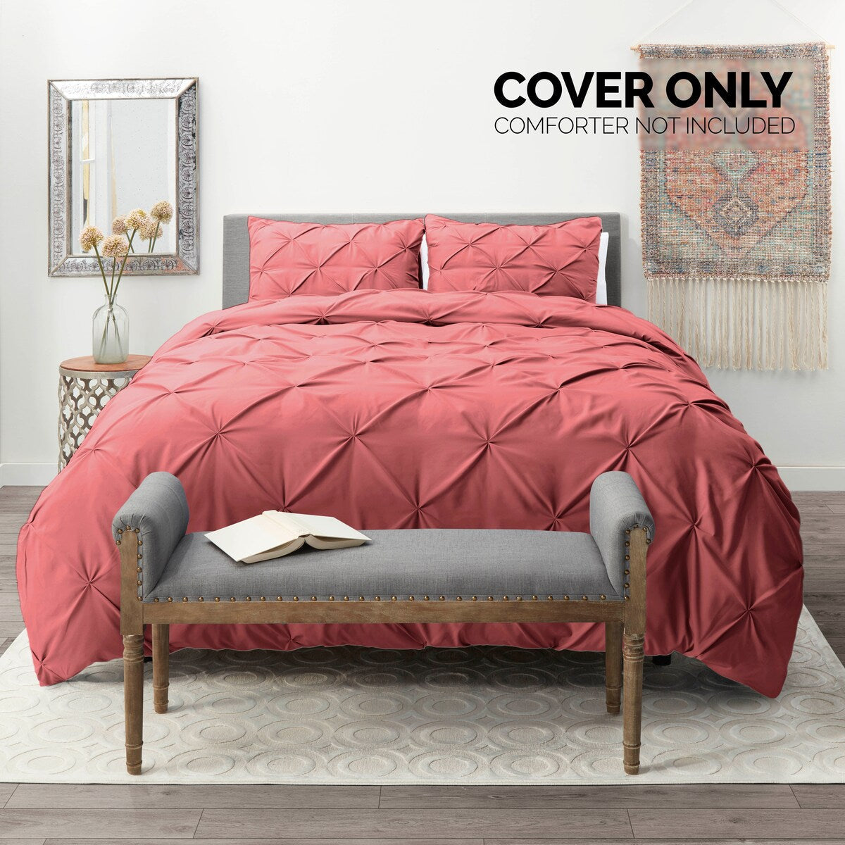 Nestl Pinch Pleat 3-piece Duvet Cover Set