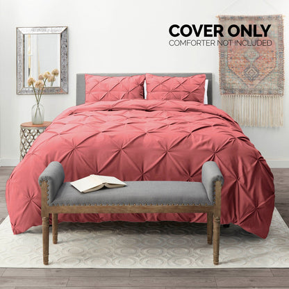 Nestl Pinch Pleat 3-piece Duvet Cover Set