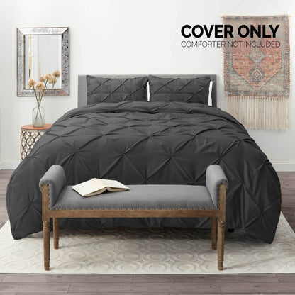 Nestl Pinch Pleat 3-piece Duvet Cover Set