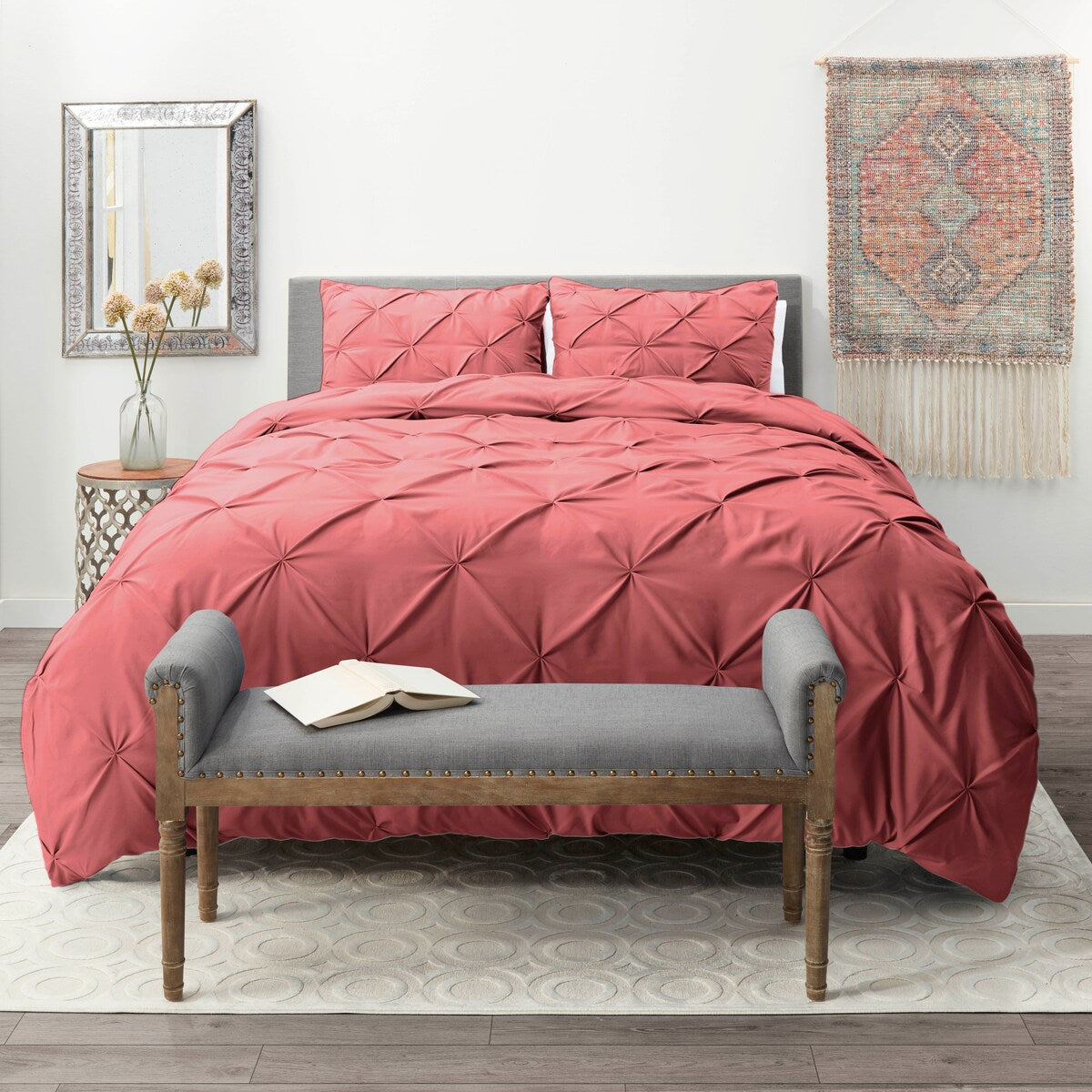 Nestl Pinch Pleat 3-piece Duvet Cover Set