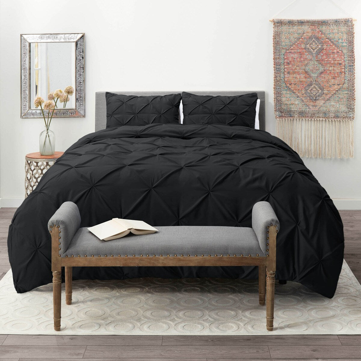 Nestl Pinch Pleat 3-piece Duvet Cover Set