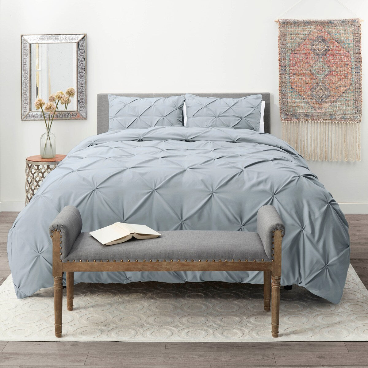 Nestl Pinch Pleat 3-piece Duvet Cover Set